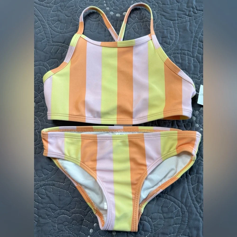 Carters Girls Multi Striped Bikini NWT Size 4/4A